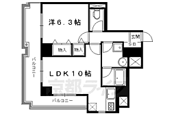 ライオンズマンション下鴨本町 1LDKの間取図画像