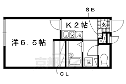 レオパレス七本松 1Kの間取図画像