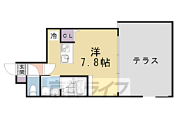 good8mirai上賀茂 ワンルームの間取図画像