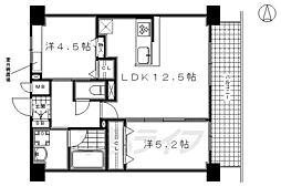 レガシー銀河 2LDKの間取図画像