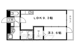 シンフォニー久津川 1LDKの間取図画像