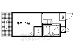 第1日の出ハイツ 1Kの間取図画像