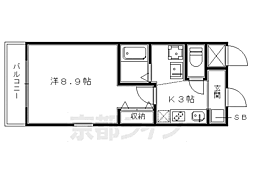 アドバンス京都御所北グルーブ 1Kの間取図画像