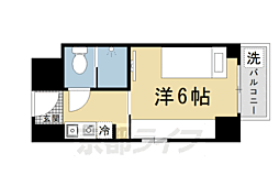 コスモリード京都今出川 1Kの間取図画像