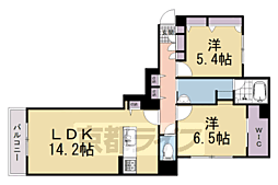 グランドルフ 2LDKの間取図画像