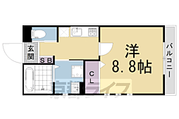 QBT3 1Kの間取図画像