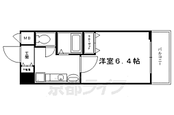 エイペックス京都新京極1 1Kの間取図画像