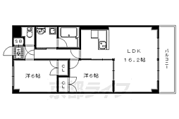 T.K.LEONビル 2LDKの間取図画像