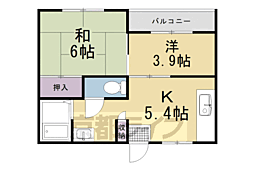 メゾンノーブル 2DKの間取図画像