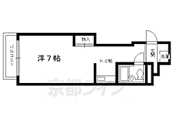 メゾンドリュート 1Kの間取図画像