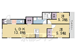 サラ・ハウス 2LDKの間取図画像