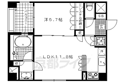 リーガル京都御所東 1LDKの間取図画像