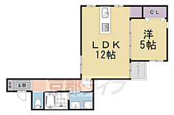 レガリア京都烏丸 1LDKの間取図画像