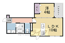 レガリア京都烏丸 1LDKの間取図画像