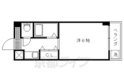 アネックス京都 1Kの間取図画像