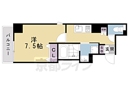 アスヴェル京都西七条 1Kの間取図画像