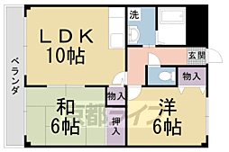 カサベルデ 2LDKの間取図画像