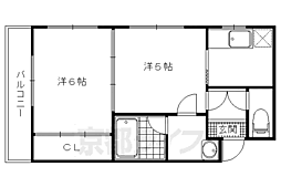 カーサ・西陣 2Kの間取図画像