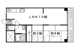 ハイツクローバー 2LDKの間取図画像