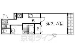 ケシミヤ上京 1Kの間取図画像