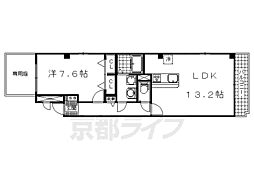 カーサスカイ4 1LDKの間取図画像