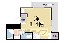 ジォリエヴィラ ワンルームの間取図画像