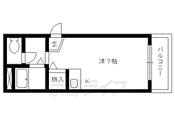 サンガーデン御所 1Kの間取図画像