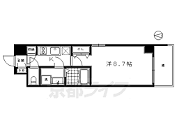 メゾン・トラスト京都梅小路公園 1Kの間取図画像