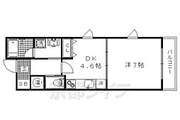 オープンヒルズ 1DKの間取図画像
