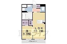 京都市南区久世大築町マンション 1LDKの間取図画像