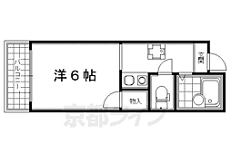 京都市営烏丸線 烏丸御池駅 徒歩5分の賃貸マンション 5階1Kの間取り