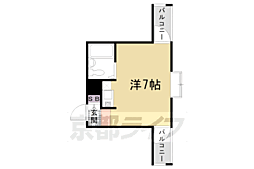 阪急京都本線 西院駅 徒歩7分の賃貸マンション 3階ワンルームの間取り