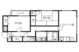 フローラみずほ 7階2LDKの間取り