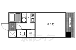 ジュネス堀川 3階1Kの間取り
