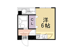 阪急京都本線 西京極駅 徒歩4分の賃貸マンション 3階ワンルームの間取り