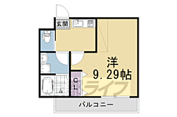 阪急京都本線 西京極駅 徒歩13分の賃貸マンション 4階1Kの間取り