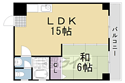 阪急京都本線 桂駅 徒歩20分の賃貸マンション 3階1LDKの間取り