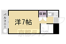 サンリット 4階ワンルームの間取り