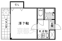 エムズスクエア 3階1Kの間取り