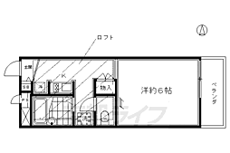 レオパレスＡＬＴＡII 1階1Kの間取り