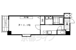 京阪本線 藤森駅 徒歩3分の賃貸マンション 3階1Kの間取り