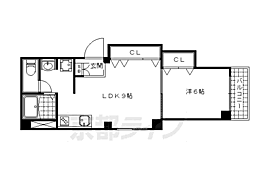 京都地下鉄東西線 石田駅 徒歩10分の賃貸マンション 3階1LDKの間取り