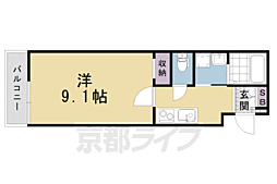 近鉄京都線 伏見駅 徒歩1分の賃貸アパート 2階1Kの間取り