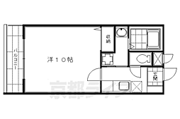 京阪本線 藤森駅 徒歩3分の賃貸マンション 3階1Kの間取り