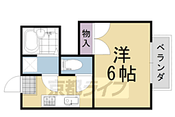 セフィラ21 2階1Kの間取り
