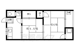 第一永井荘 2階2Kの間取り