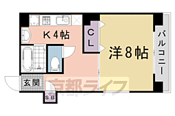プロスペクト河原町五条 10階1Kの間取り