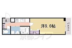 京阪宇治線 観月橋駅 徒歩2分の賃貸マンション 1階1Kの間取り