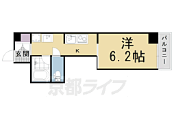 京阪本線 伏見桃山駅 徒歩5分の賃貸マンション 4階1Kの間取り