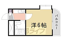 ルネサンス 1階ワンルームの間取り
